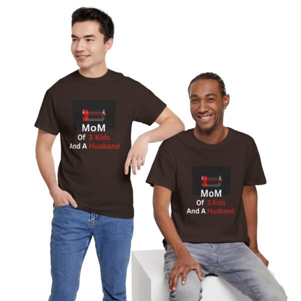 Mom Of 3 Kids  And A Husband Low Battery T-shirt - Image 80