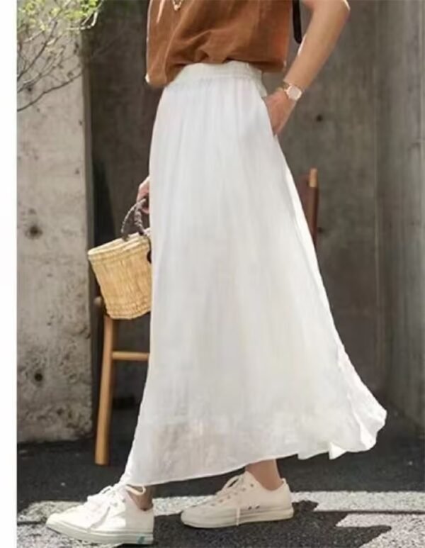 Women's Fashion Temperament Solid Color Skirt - Image 6