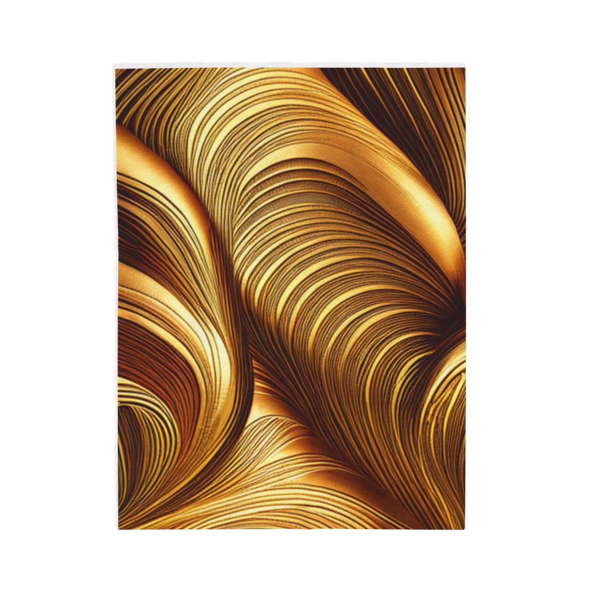 Beautiful Gold Patterned Velveteen Plush Blanket - Image 9