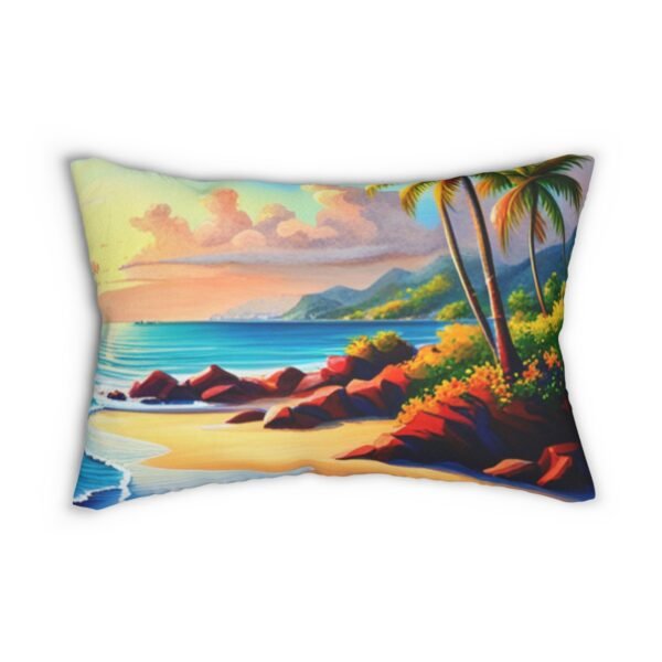 Beautiful Island Scenery Lumbar Pillow - Image 2