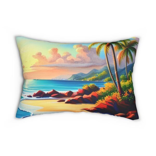 Beautiful Island Scenery Lumbar Pillow - Image 3