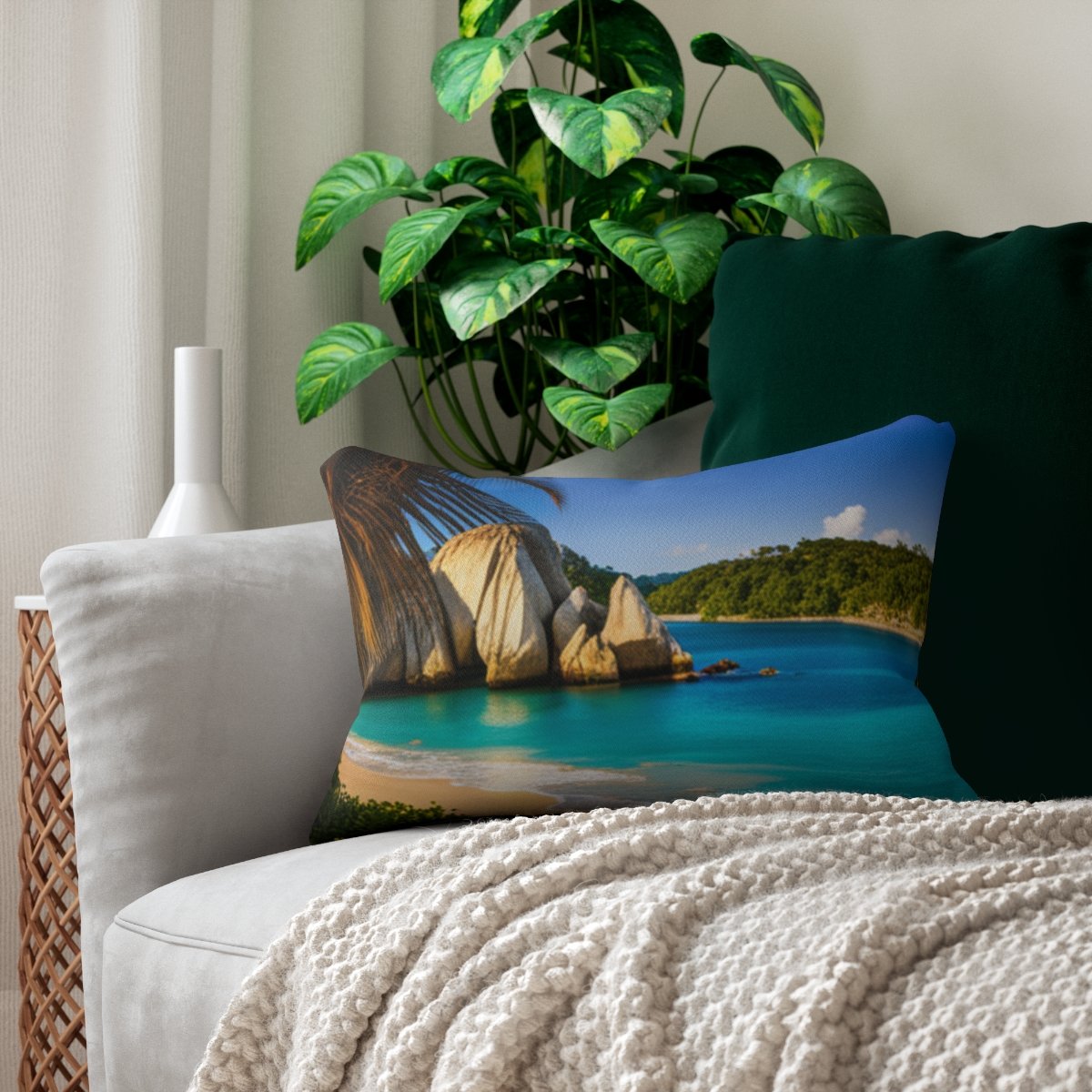 A Reminder Of Barbados Polyester Lumbar Pillow