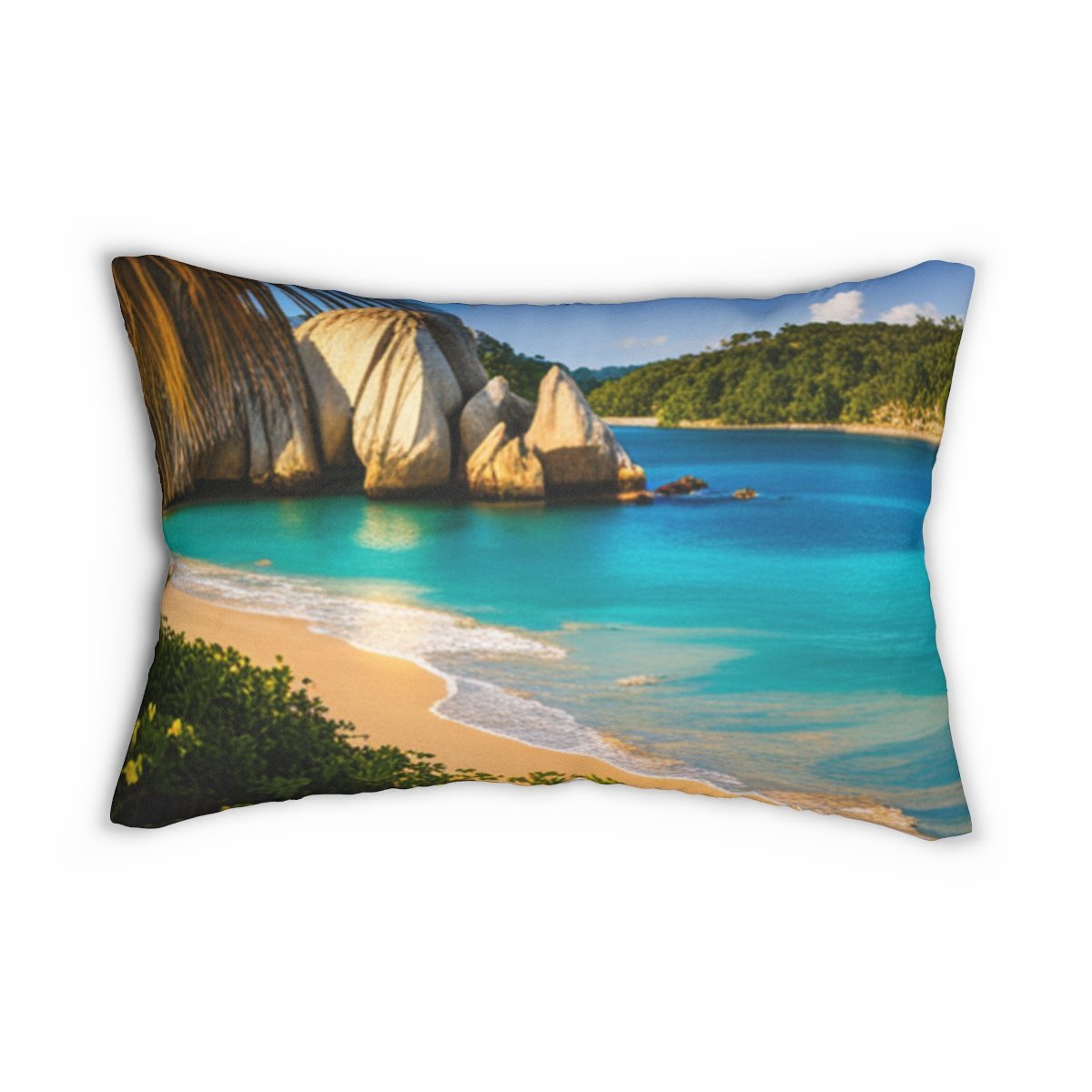 A Reminder Of Barbados Polyester Lumbar Pillow - Image 3