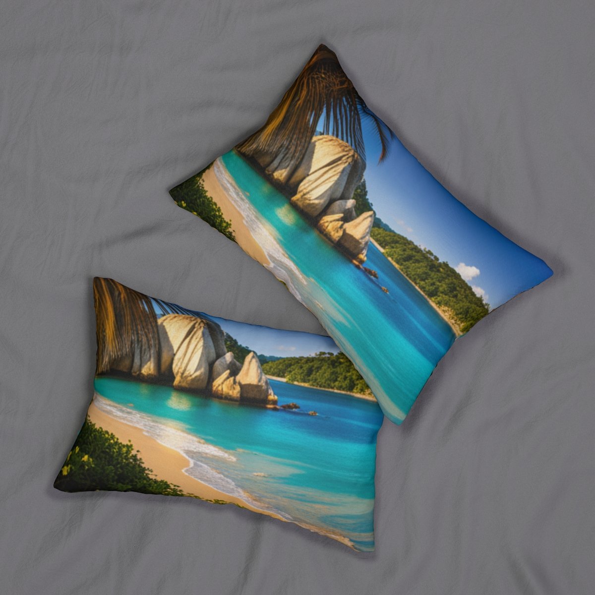 A Reminder Of Barbados Polyester Lumbar Pillow - Image 5