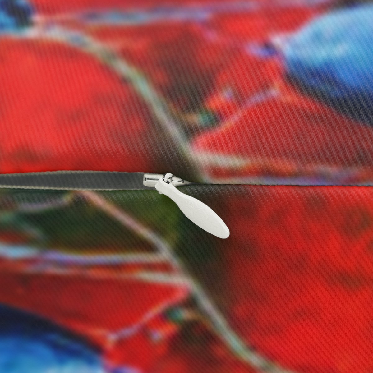 Beautiful Bright Colors of Spring Cascading In Water Polyester Lumbar Pillow - Image 3