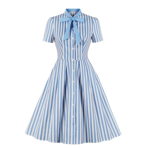 Striped button vintage dress - Image 8