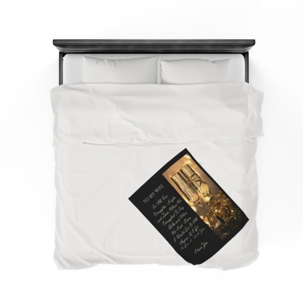 To My Wife. I Only Want To Do Life With You Velveteen Plush Blanket. - Image 8