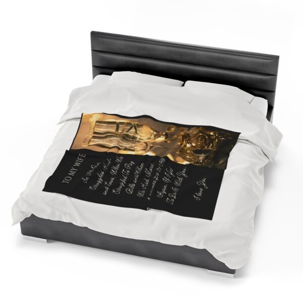 To My Wife. I Only Want To Do Life With You Velveteen Plush Blanket. - Image 14