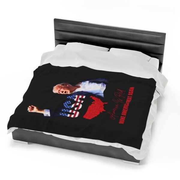 America Is Red, Make America Great AGain Velveteen Plush Blanket - Image 22