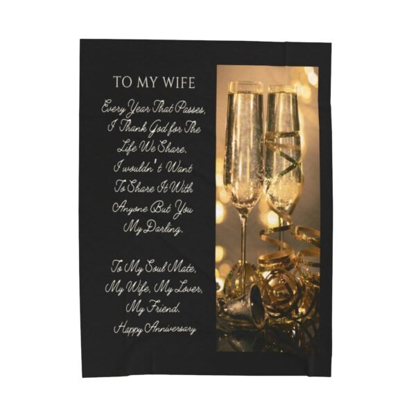To My Wife Happy Anniversary Velveteen Plush Blanket. - Image 17