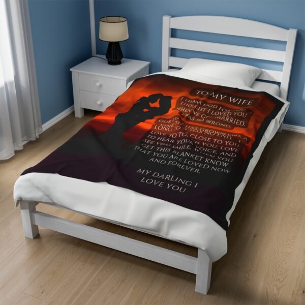 To My Wife I Thought I Loved You When We Got Married. I Love You More Now Velveteen Plush Blanket. - Image 11