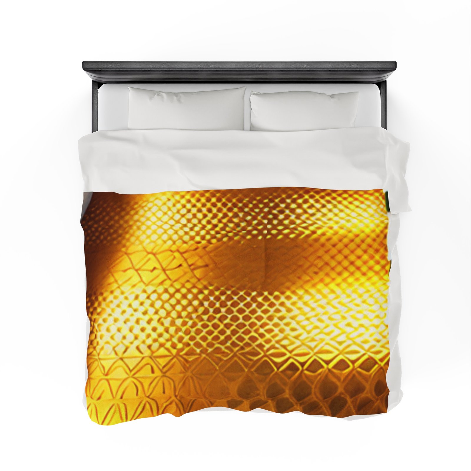 Gold Patterned Beautiful Cozy Velveteen Plush Blanket - Image 24