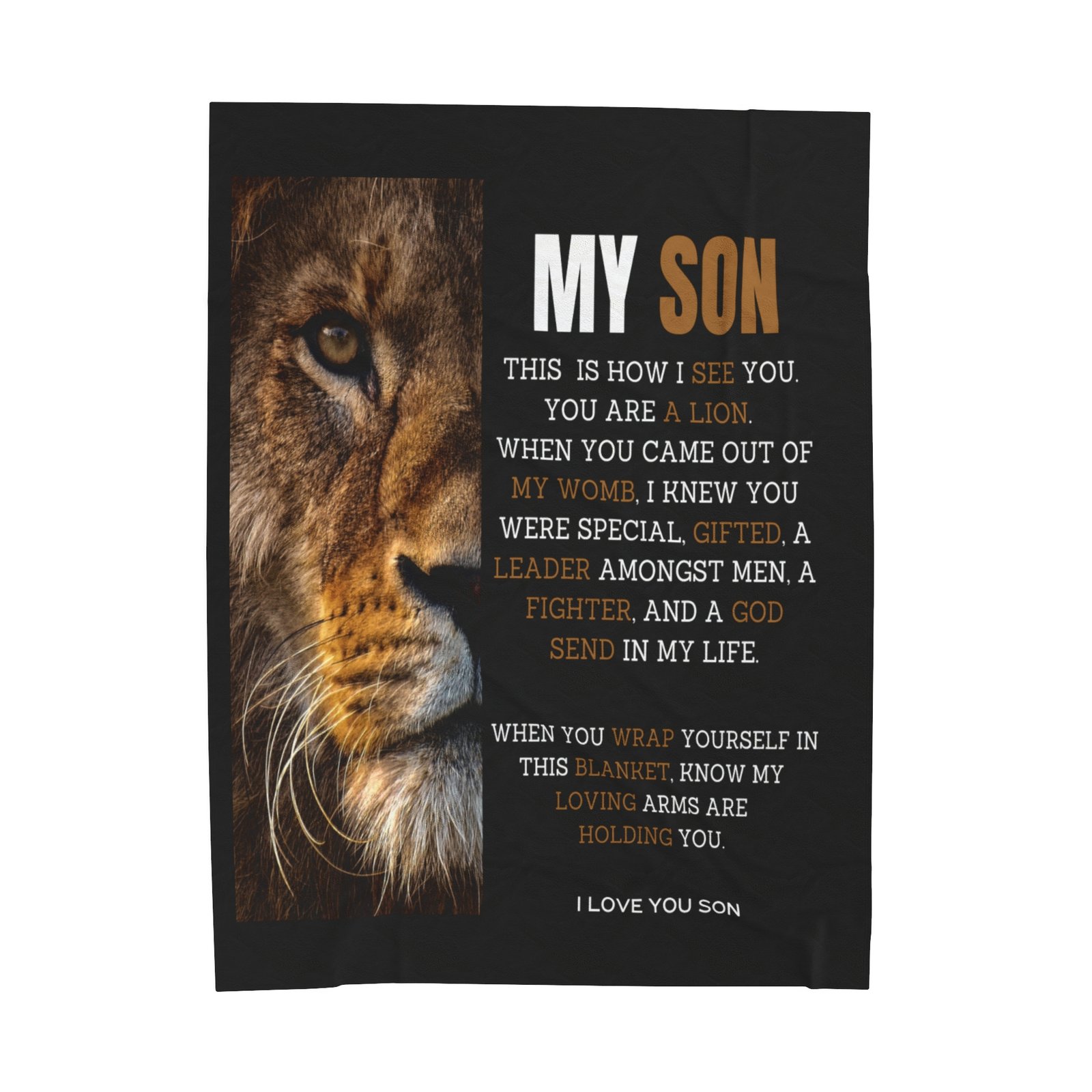 My Son You Are A Lion Conqueror Velveteen Plush Blanket. - Image 17