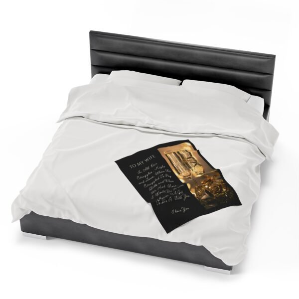 To My Wife. I Only Want To Do Life With You Velveteen Plush Blanket. - Image 6