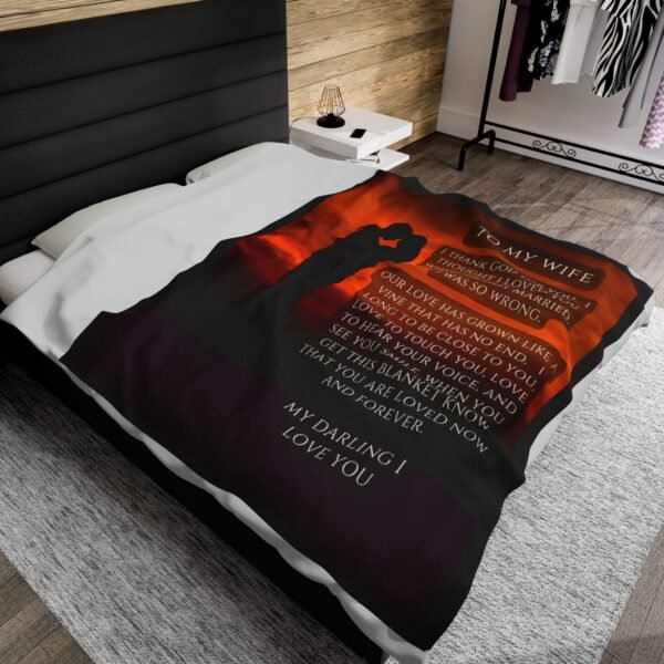 To My Wife I Thought I Loved You When We Got Married. I Love You More Now Velveteen Plush Blanket. - Image 20