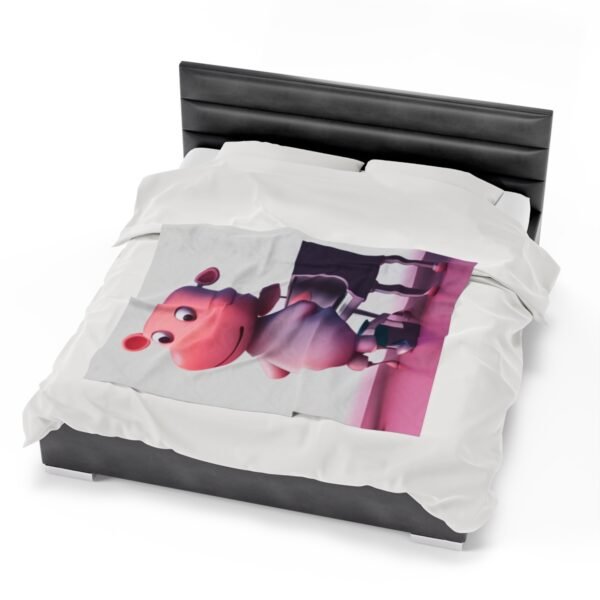 Adorable Hippo Cozy Velveteen Plush Blanket - Image 22