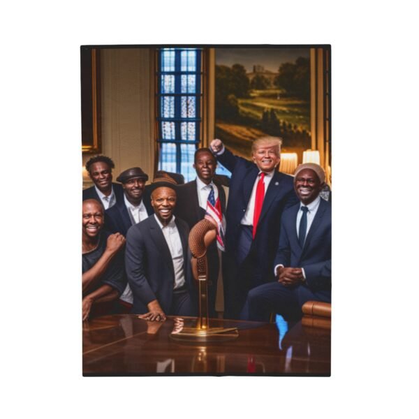 Black Men Love President Trump Velveteen Plush Blanket