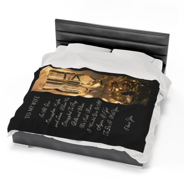 To My Wife. I Only Want To Do Life With You Velveteen Plush Blanket. - Image 22