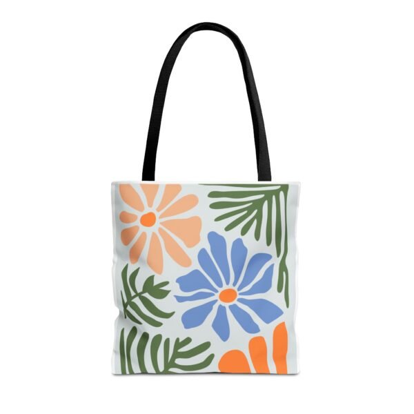 Colorful Flower and Leaves Gym, Work, Grocery, Library, Diaper, Gift Tote Bag (AOP) - Image 4