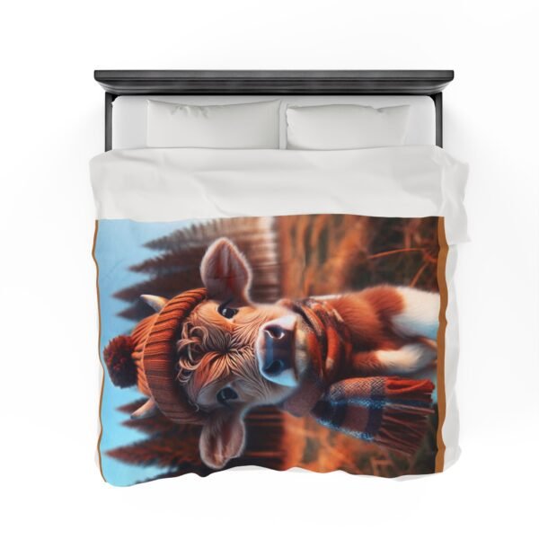 Summer Love Cow Pattern Soft Blanket for Home & Office, Bedroom Accessories Blankets Velveteen Plush Blanket - Image 4