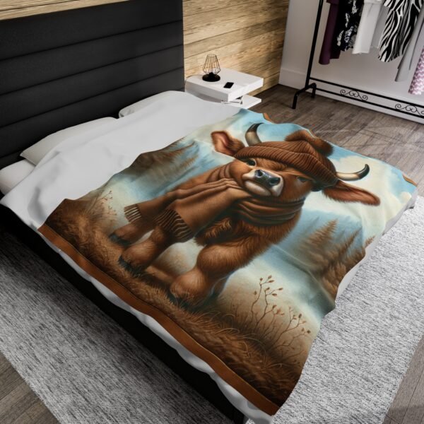 Summer Love Cute Cow Pattern Soft Blanket for Home & Office, Bedroom Accessories Blankets Velveteen Plush Blanket - Image 2