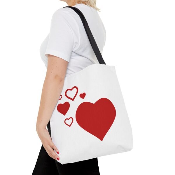 Love Hearts Everyday Gym, Work, Grocery, Library, Diaper, Gift Tote Bag (AOP)