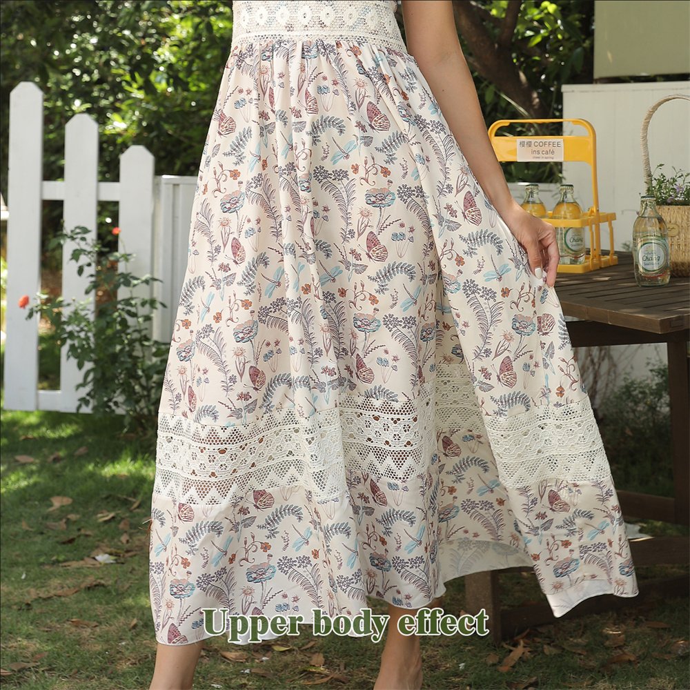 Women's Sleeveless Suspender Floral Dress - Image 9