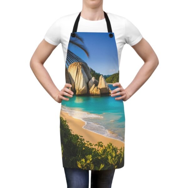 Caribbean Island Beach Gorgeous Beautiful Apron (AOP)