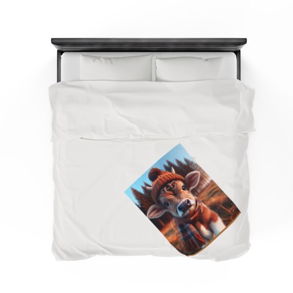 Summer Love Cow Pattern Soft Blanket for Home & Office, Bedroom Accessories Blankets Velveteen Plush Blanket - Image 6