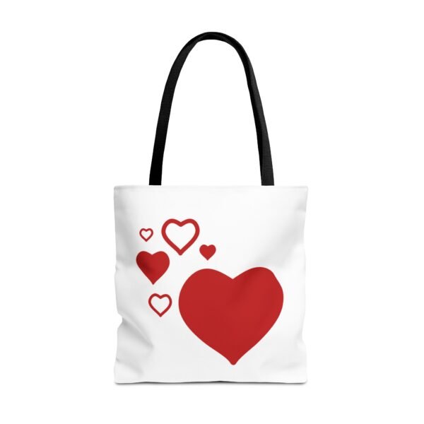 Love Hearts Everyday Gym, Work, Grocery, Library, Diaper, Gift Tote Bag (AOP) - Image 7