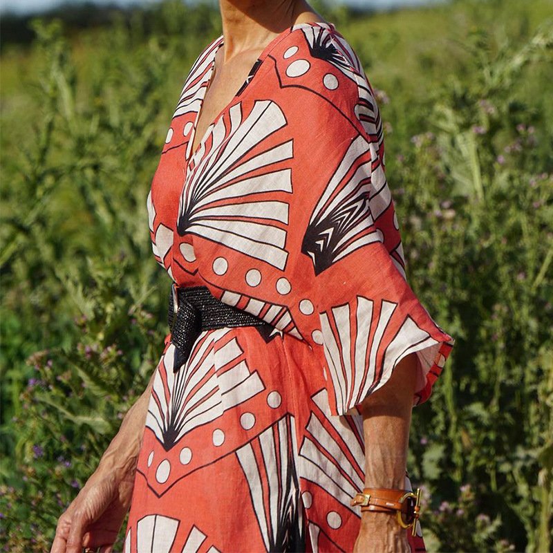 Fashionable Print Shirt Straight-leg Pants Two-piece Suit - Image 2