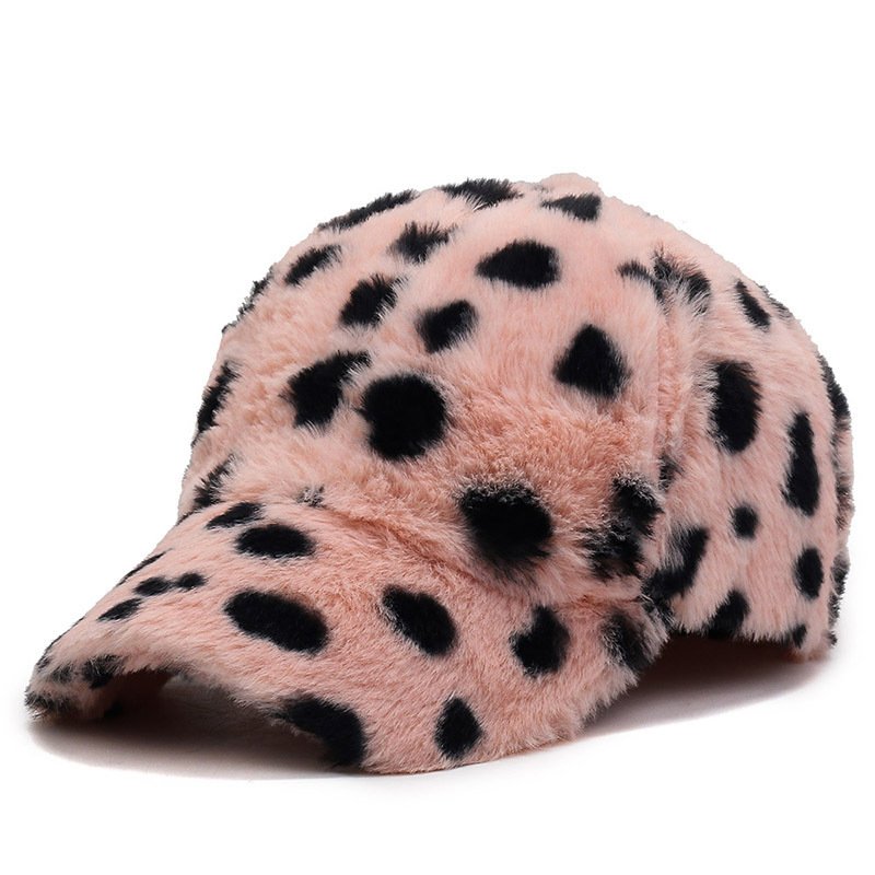 Fashion Leopard Fleece Baseball All-matching Peaked Cap - Image 10