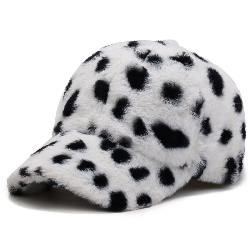 Fashion Leopard Fleece Baseball All-matching Peaked Cap - Image 9