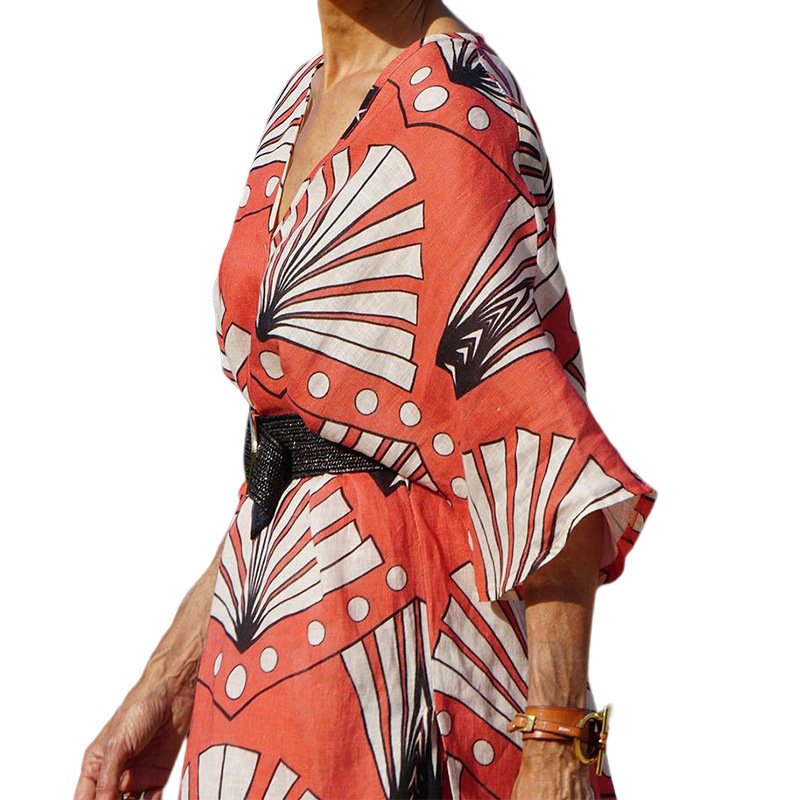 Fashionable Print Shirt Straight-leg Pants Two-piece Suit - Image 4