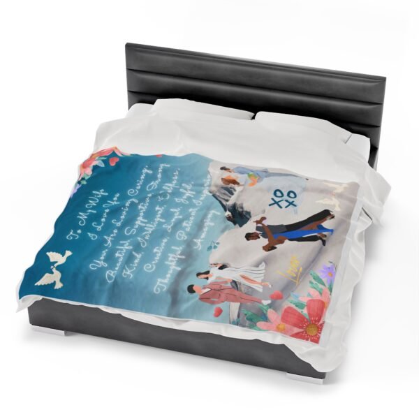 To My Wife Scenery I Love You Velveteen Plush Blanket - Image 4
