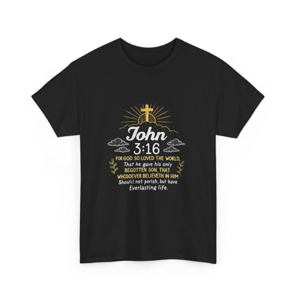 For God So Loved The World John 3:16 Christian Tshirt - Image 3