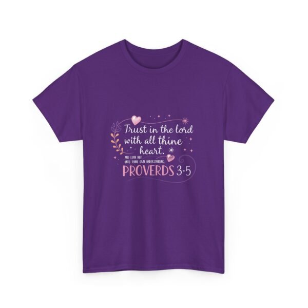 Trust in the Lord With All Thy Heart Proverbs 3:5-6  Christian Tshirt - Image 15