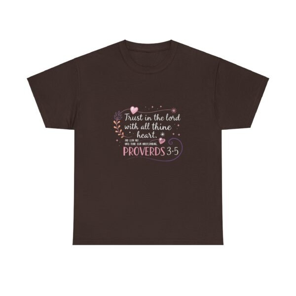 Trust in the Lord With All Thy Heart Proverbs 3:5-6  Christian Tshirt - Image 5
