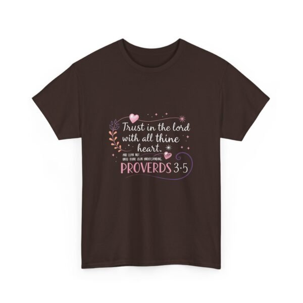Trust in the Lord With All Thy Heart Proverbs 3:5-6  Christian Tshirt - Image 7