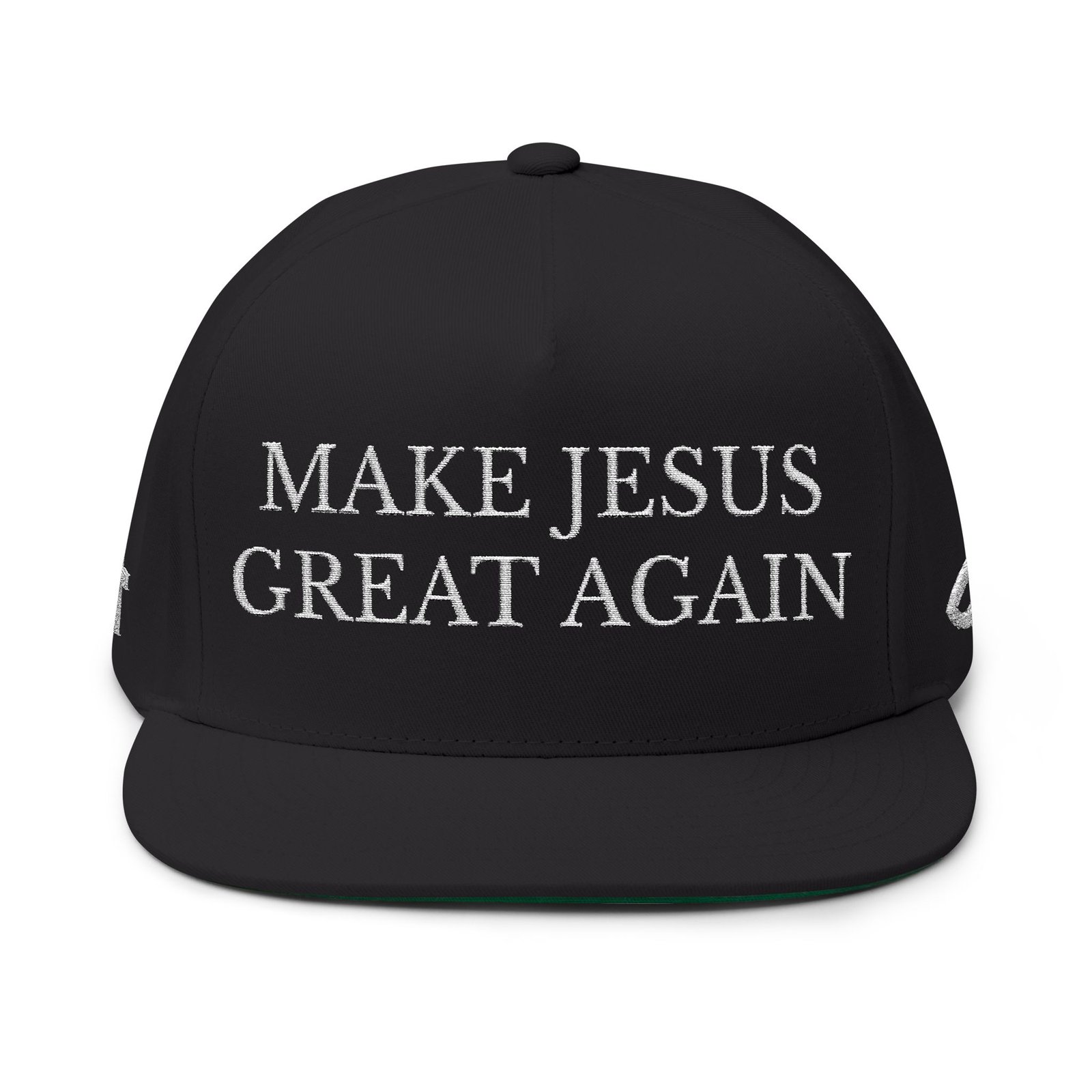 Make Jesus Great Again Flat Bill Cap (Embroidery) - Image 6