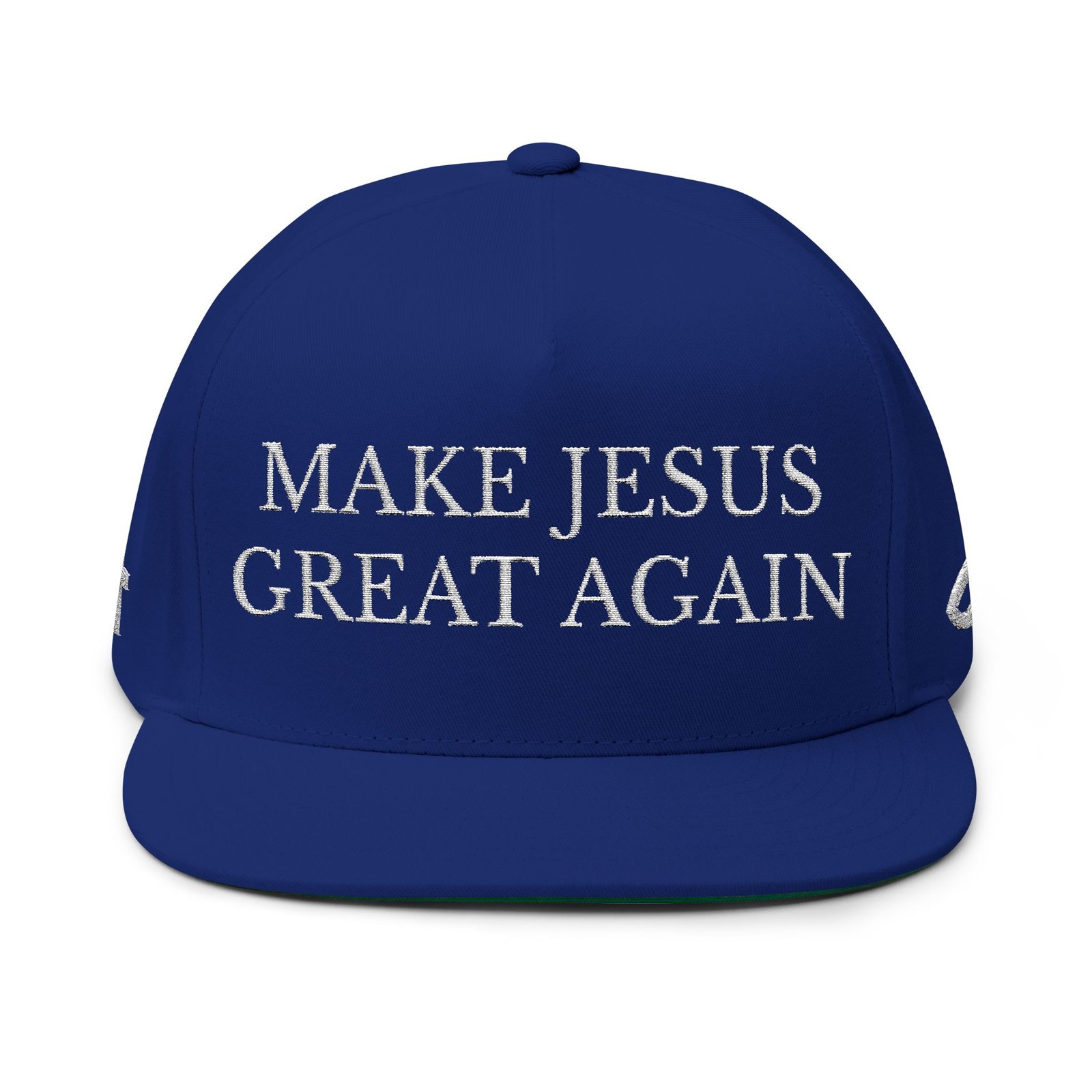Make Jesus Great Again Flat Bill Cap (Embroidery) - Image 10