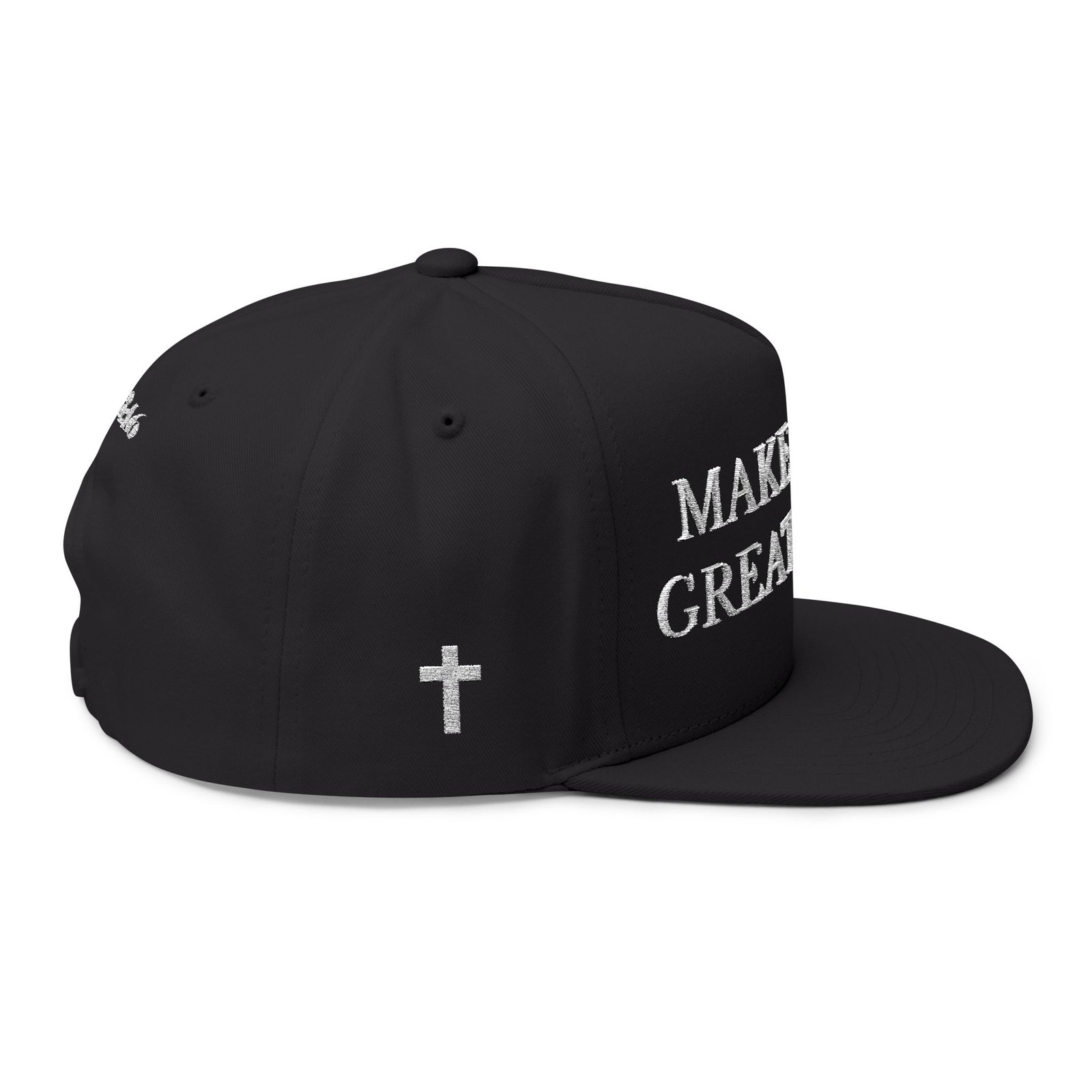 Make Jesus Great Again Flat Bill Cap (Embroidery) - Image 9