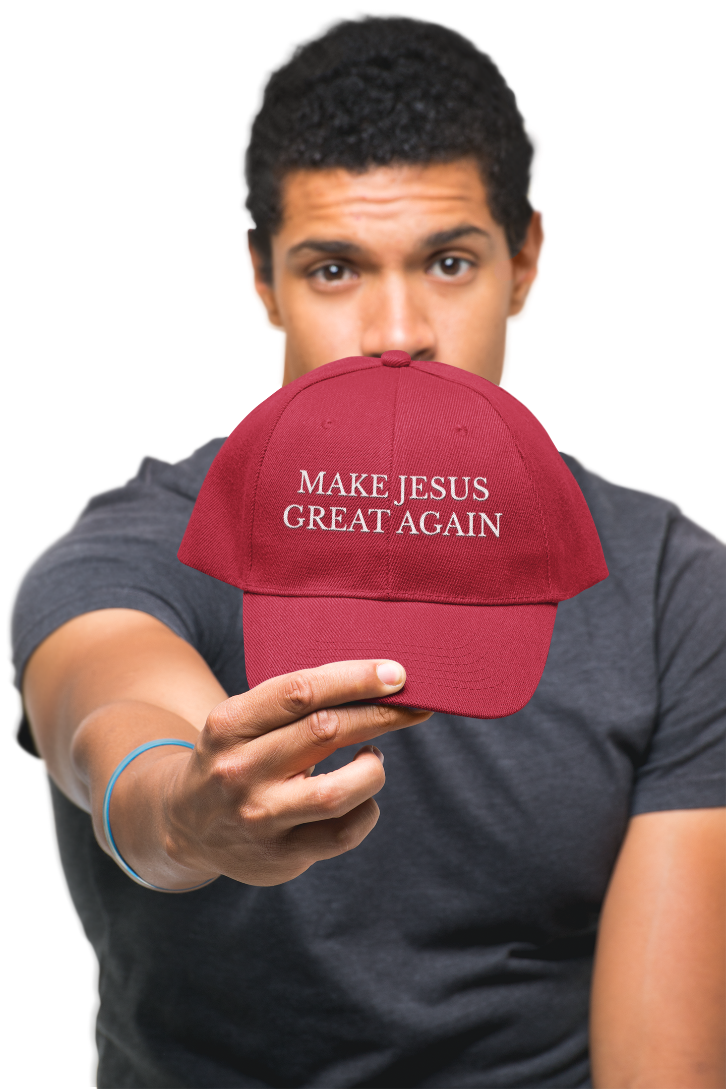 Make Jesus Great Again Flat Bill Cap (Embroidery) - Image 5