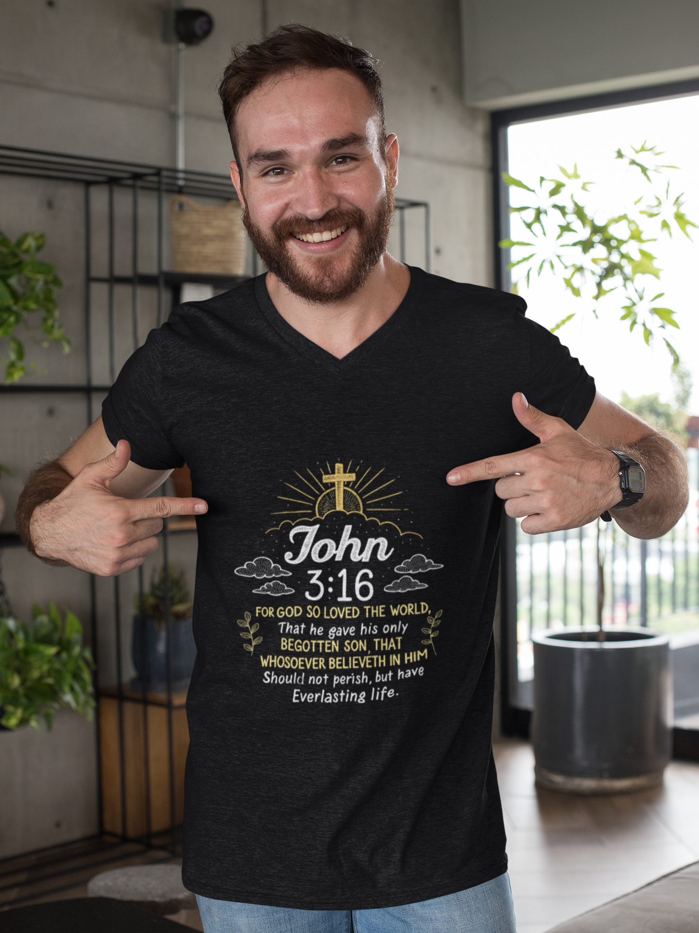 For God So Loved The World John 3:16 Christian T-shirt