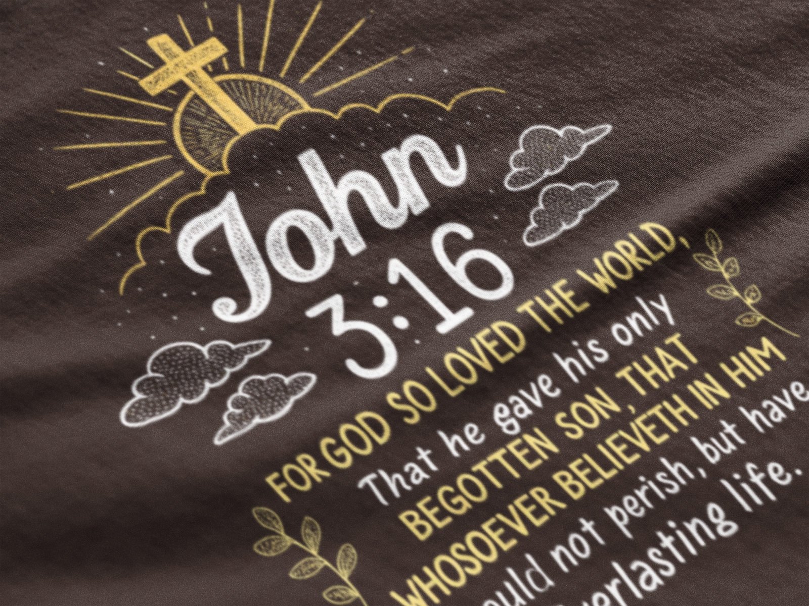 For God So Loved The World John 3:16 Christian T-shirt - Image 5