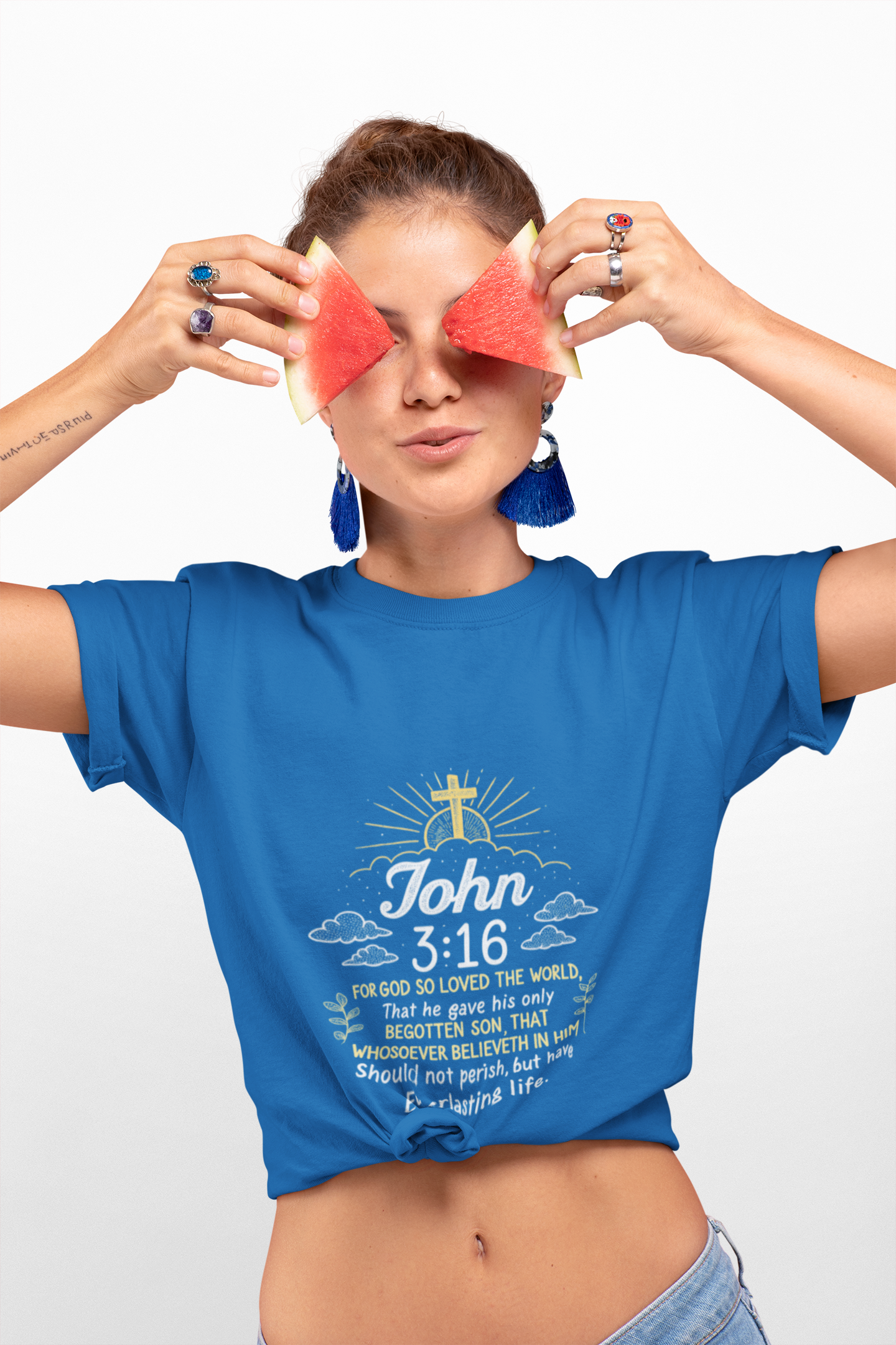 For God So Loved The World John 3:16 Christian T-shirt - Image 7