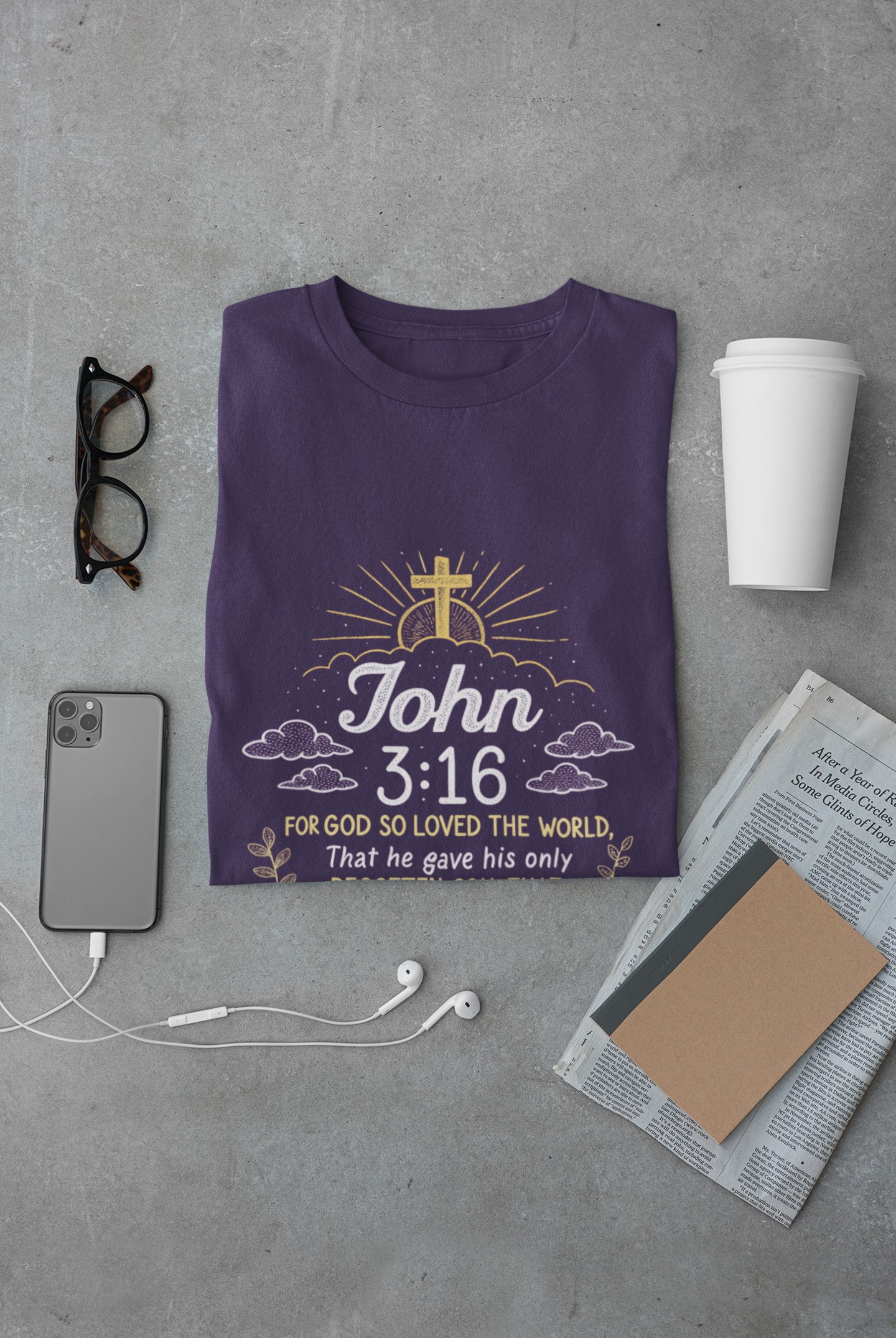 For God So Loved The World John 3:16 Christian T-shirt - Image 10