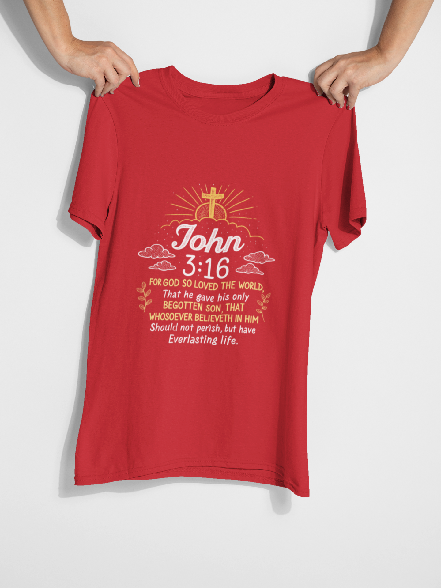 For God So Loved The World John 3:16 Christian T-shirt - Image 14