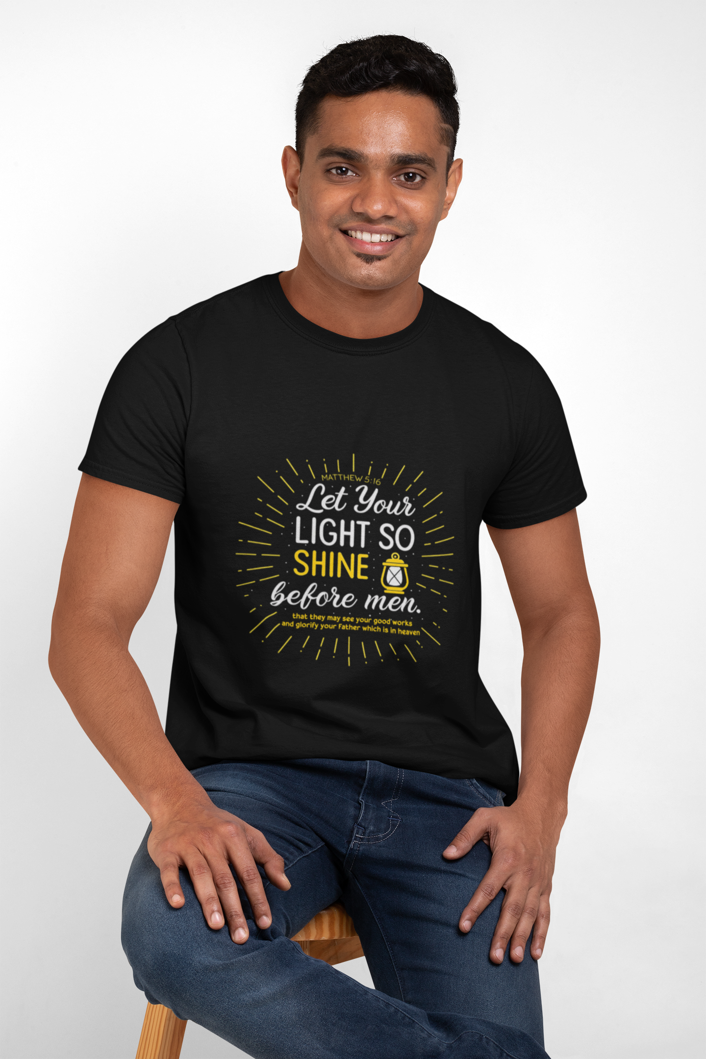 Mathew 5:16 Let Your Light Shine Before Men Christian Tshirt - Image 5