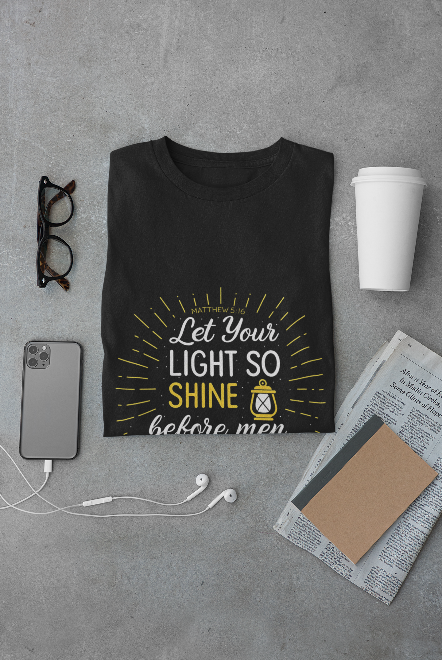 Mathew 5:16 Let Your Light Shine Before Men Christian Tshirt - Image 6